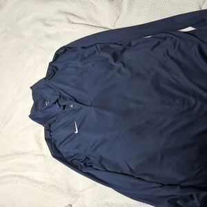 Nike Navy Long Sleeve Polo Shirt